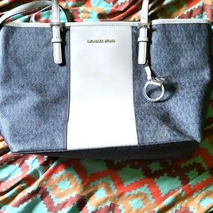 Michale Kors purse Grey and silver